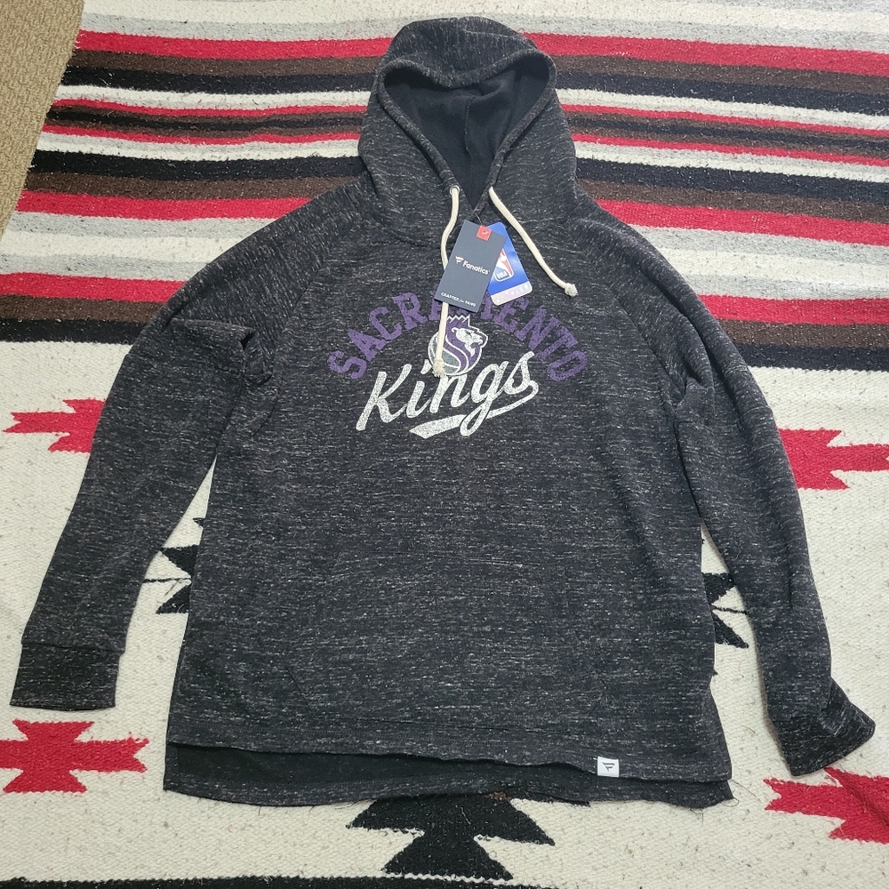 Fanatics Charcoal Sacramento Kings Pullover Hoodie